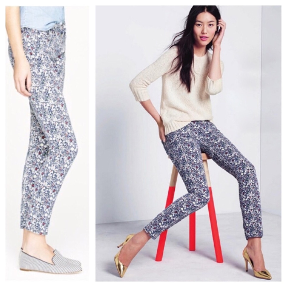 SOLD 💚 j. crew // liberty floral toothpick jeans - Picture 2 of 8