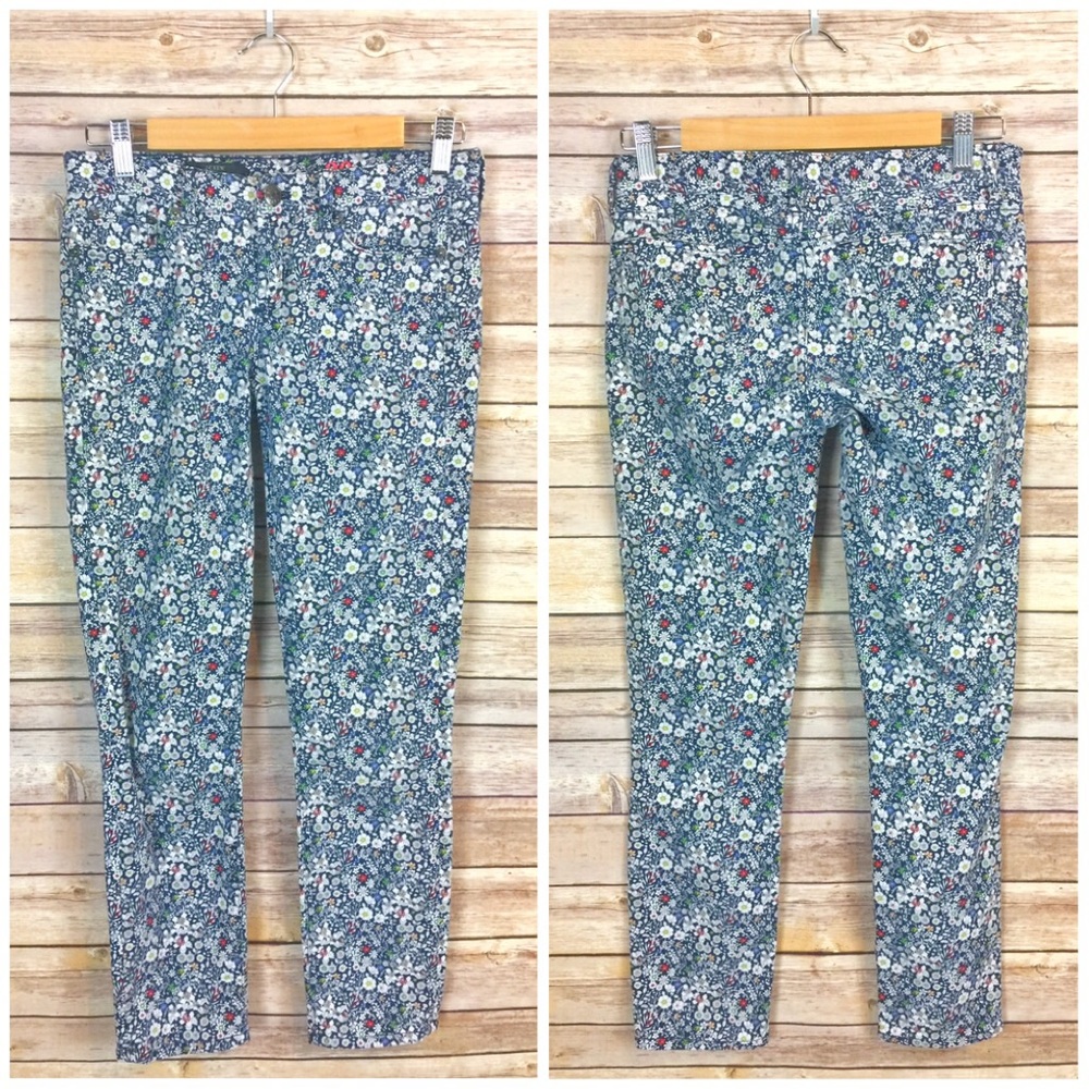 SOLD 💚 j. crew // liberty floral toothpick jeans - Picture 3 of 8