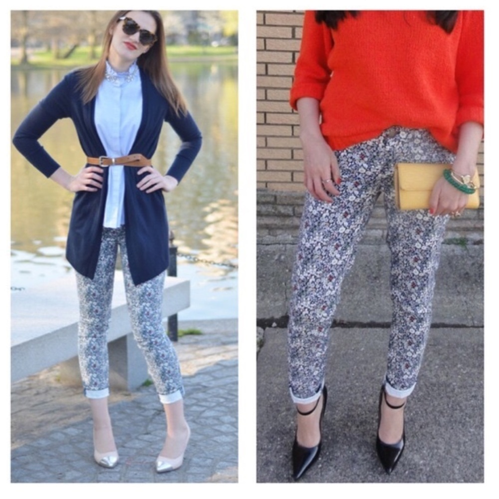 SOLD 💚 j. crew // liberty floral toothpick jeans - Picture 6 of 8