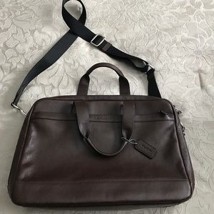Brown coach laptop bag