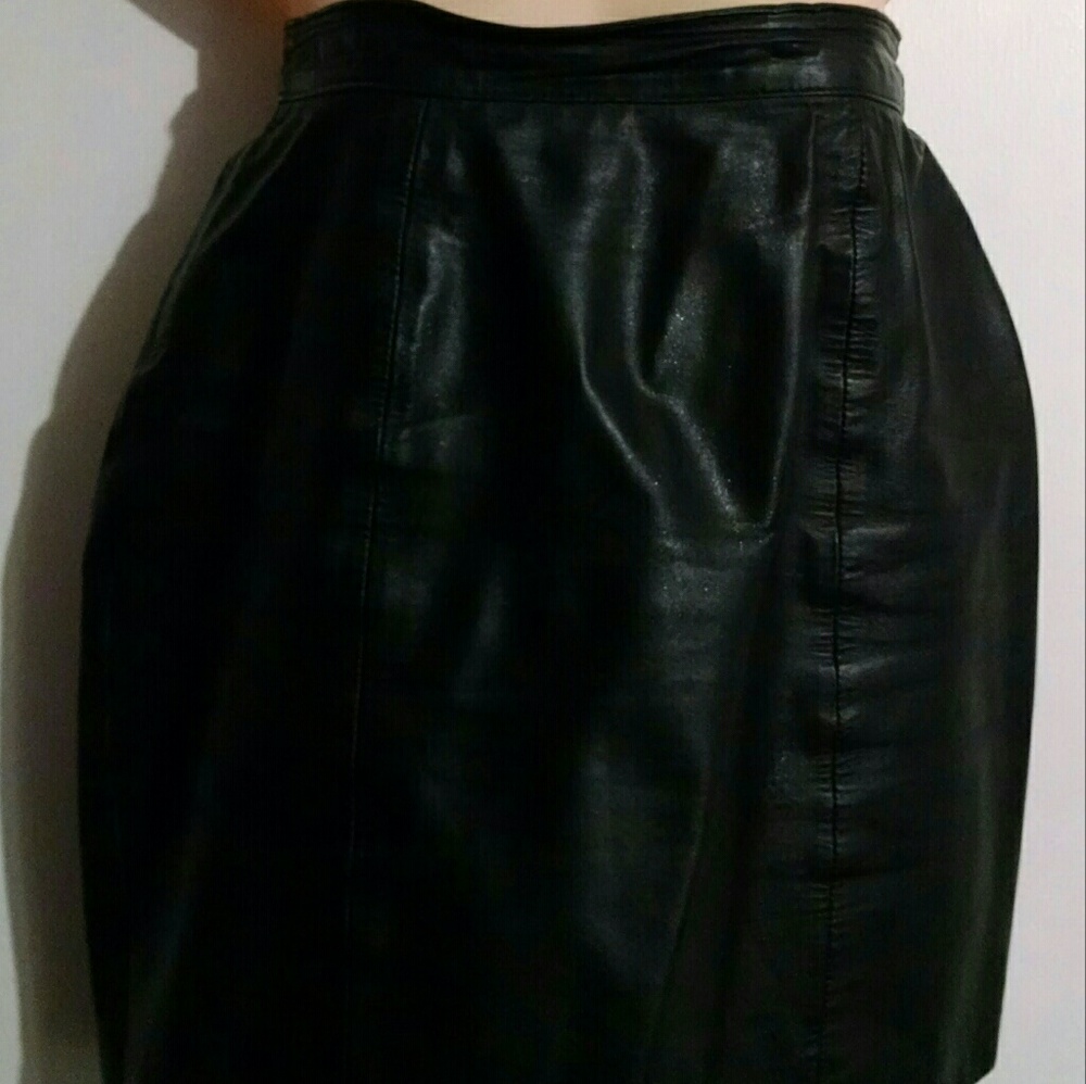 Byrnes & Baker Leather Skirt