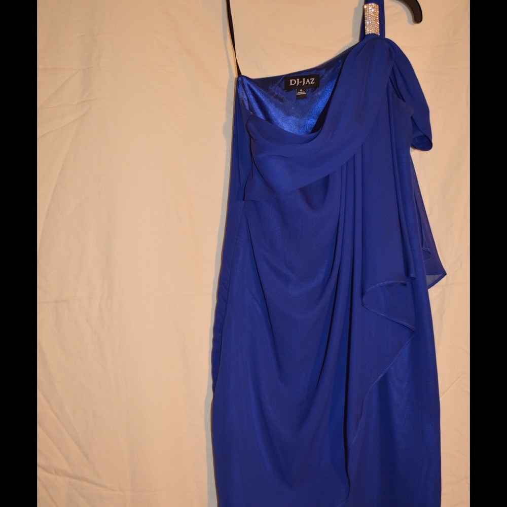 Royal Blue, One-Shouldered Cocktail Dress