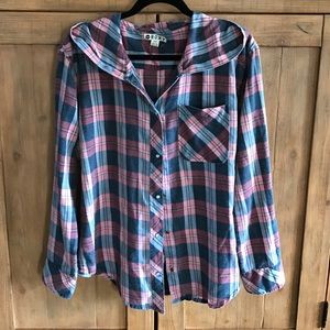 Roxy hooded flannel