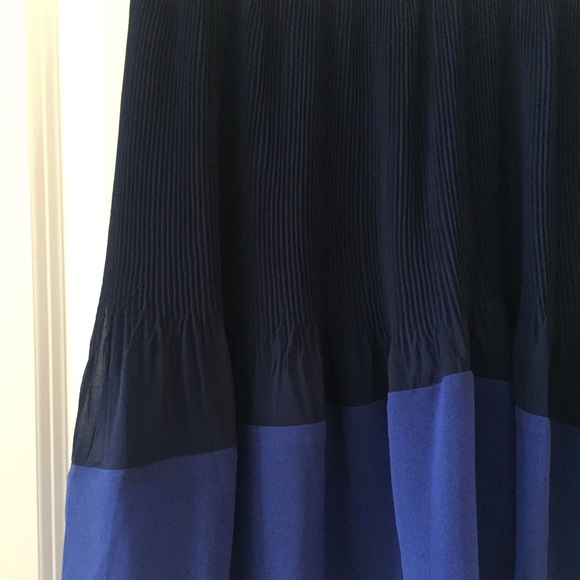 Blue Colorblock Skater Skirt - Picture 3 of 4
