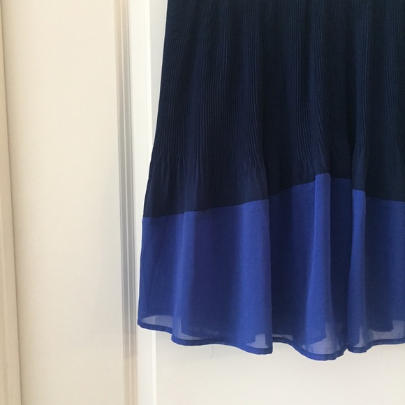 Blue Colorblock Skater Skirt - Picture 4 of 4