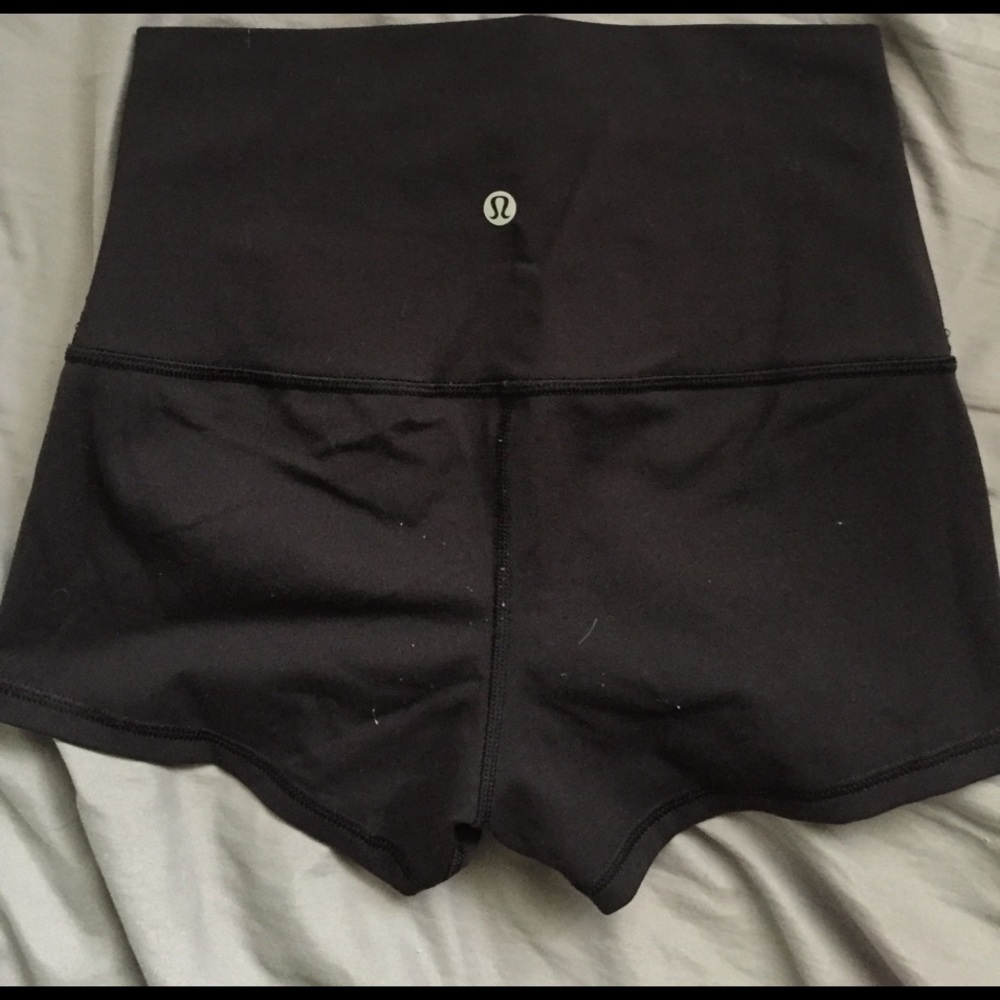 Black high waisted LULULEMON shorts
