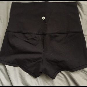 Black high waisted LULULEMON shorts
