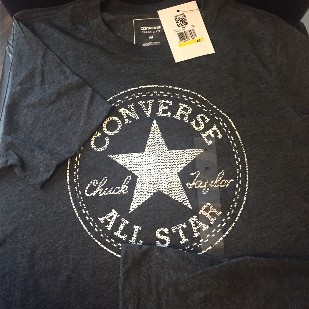 Brand new gray converse women's M tshirt