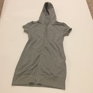 Divided Hooded Sweatshirt Dress