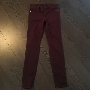 Joe's Jeans Skinny Maroon Jean Size 29