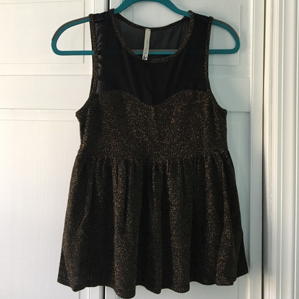 Paper Crane Sparkly Peplum Top