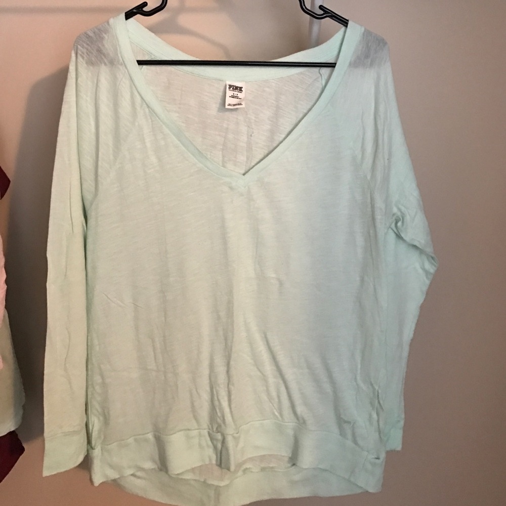 Victoria's Secret PINK mint green long sleeve