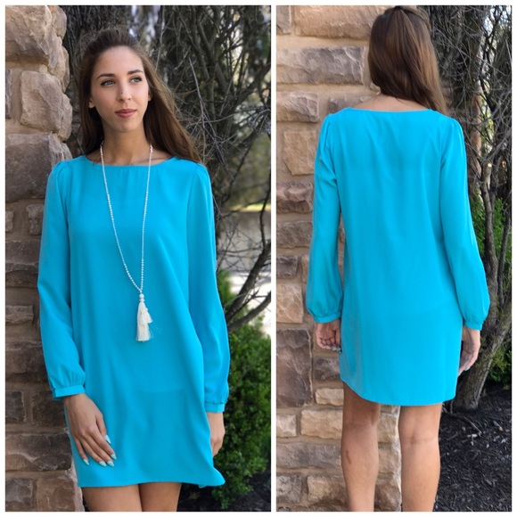 🌸Arctic Blue Slip Slip Dress - Picture 2 of 3