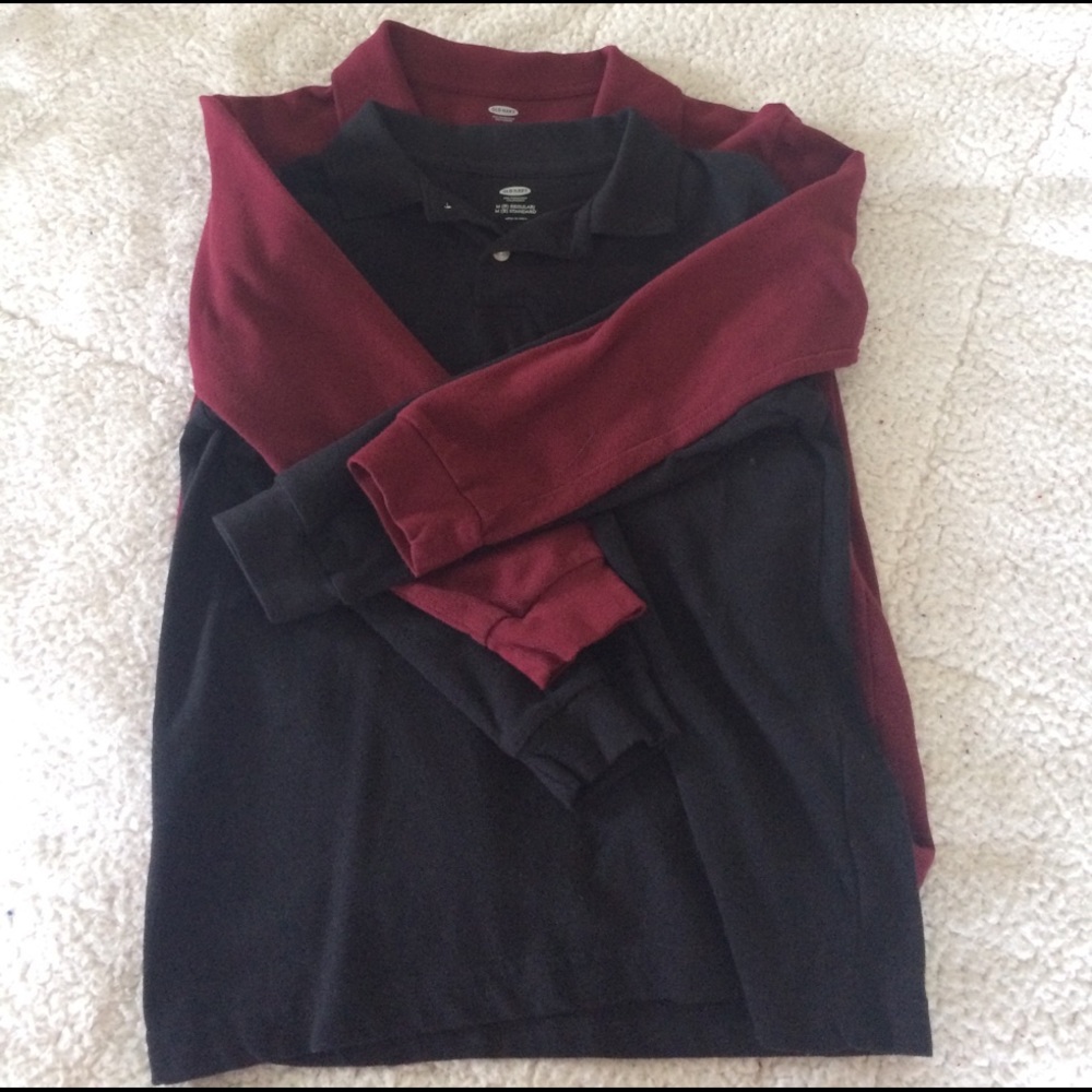 Two Long sleeved polos boys sz Med (8)