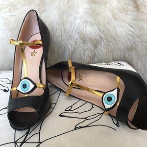 Gucci Molina T Strap Pumps NEW