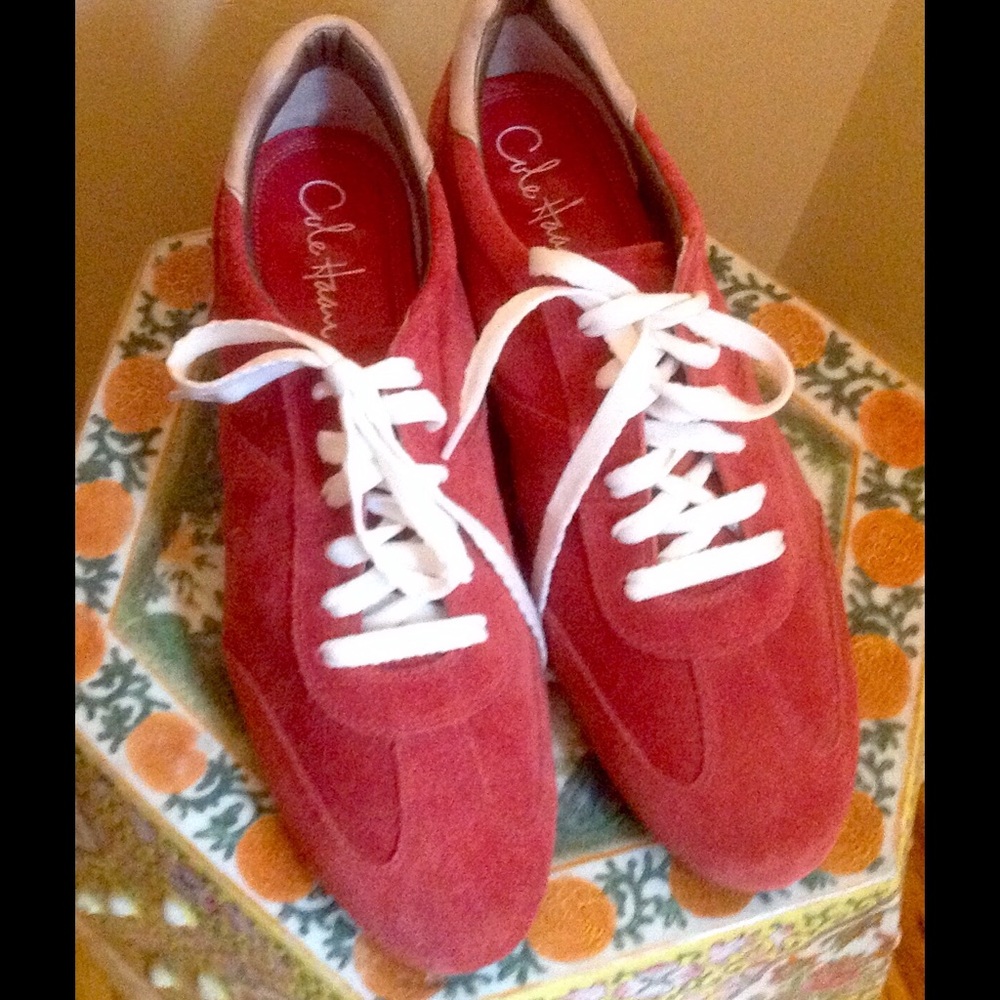 Nike Air Cole Haan suede leather red sneakers