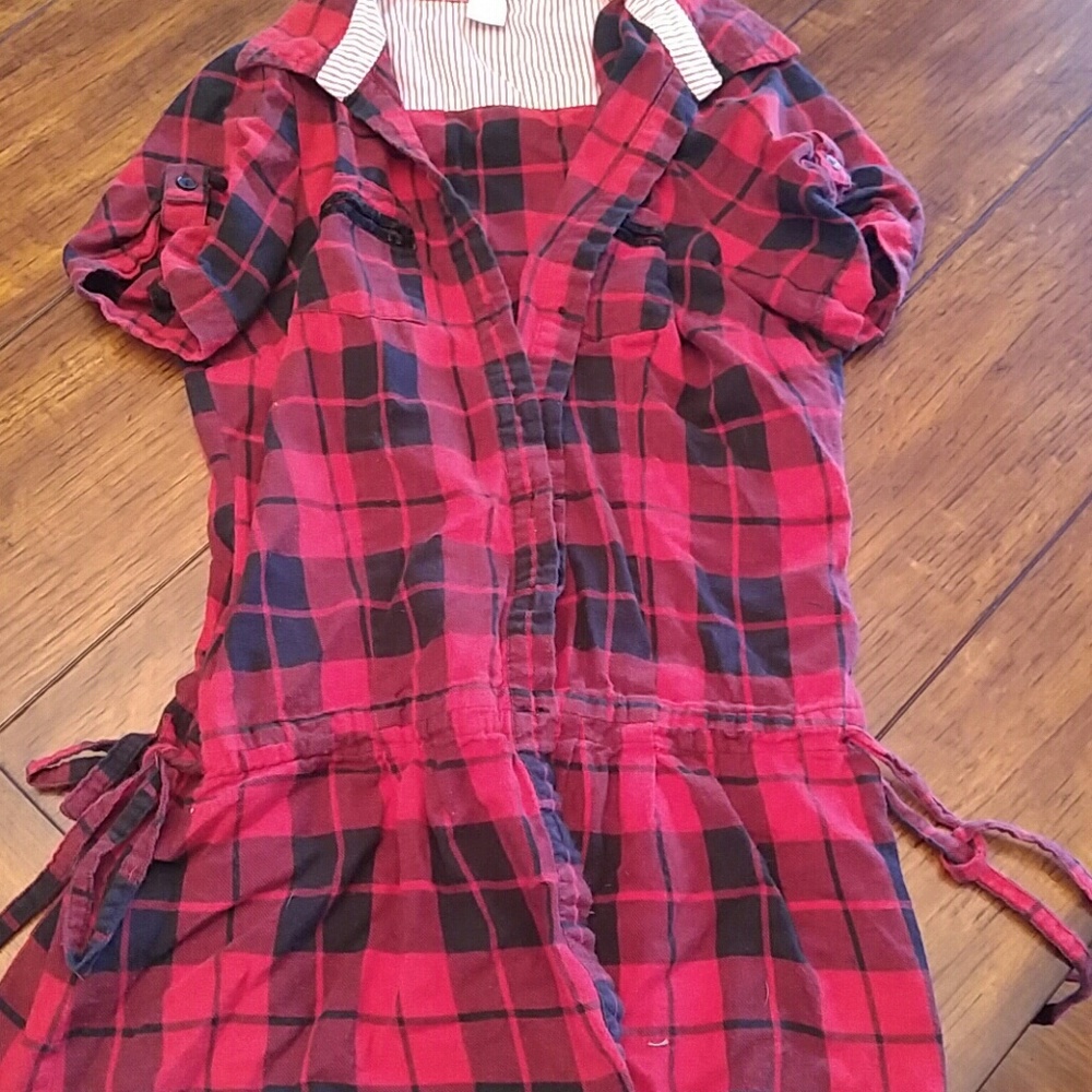 Short flannel dress