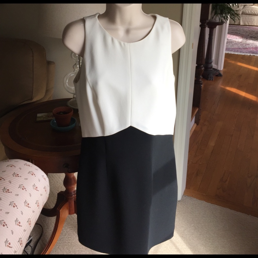 Off white and black stunning cocktail dress.