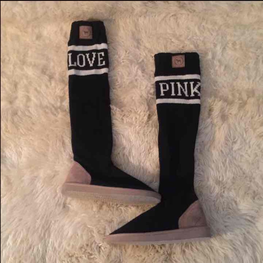 Victoria's Secret VS PINK MukLuks Boot Slippers - Picture 3 of 4