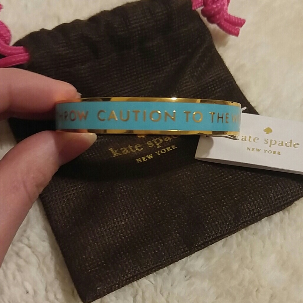Kate spade "throw caution in the wind" bangle