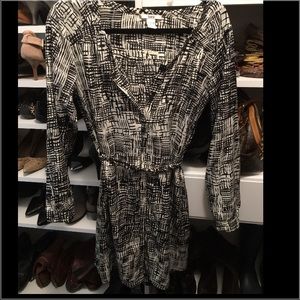 Barr III Button down dress with tie belt