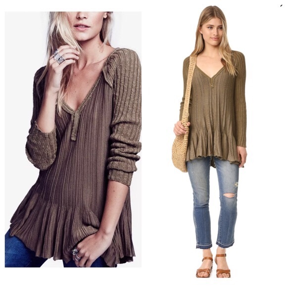 Free People Tops - Free People Ribs and Ruffles Top