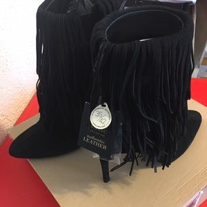 Zara heel fringe Bootie