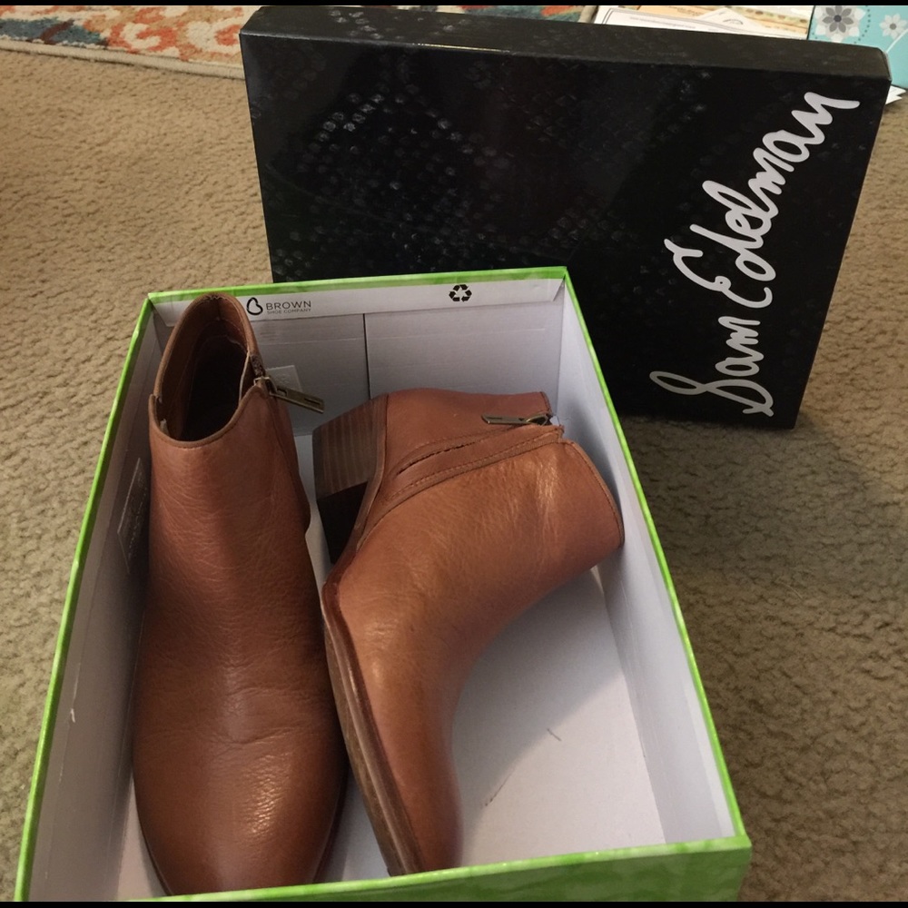 Sam Edelman brown leather boots
