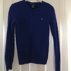Ralph Lauren Royal Blue Cable Knit Sweater