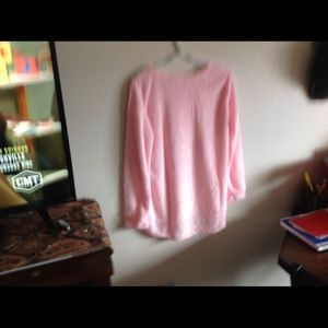 Softest fuzzy light tunic sweater.  Pink