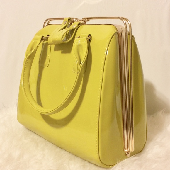 Handbags - Citron Patent Handbag