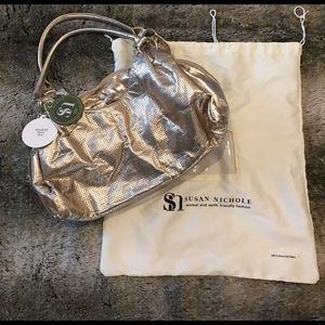 Susan Nichole vegan rose gold bag