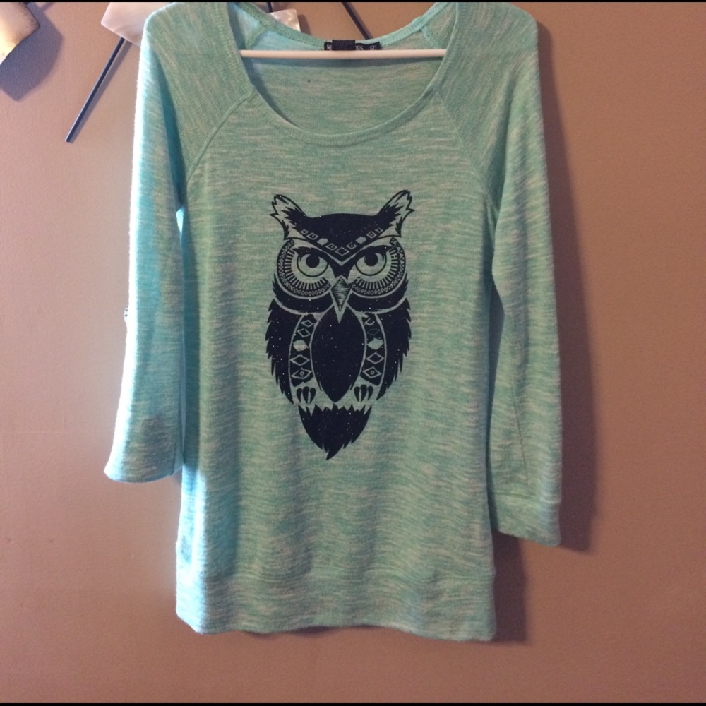 Glitter owl blouse