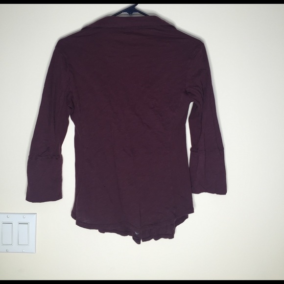 3/4 sleeve knit button up - Picture 2 of 2