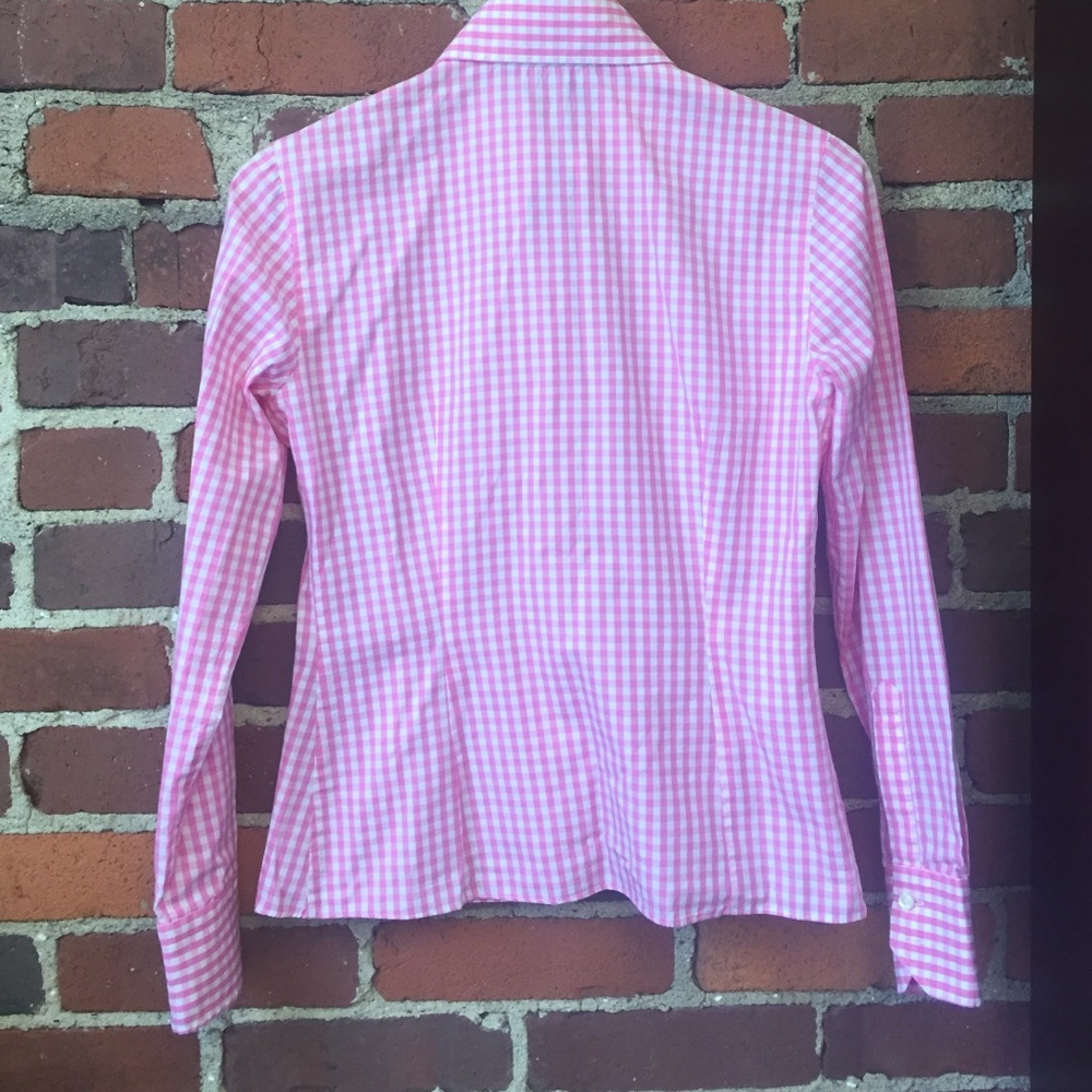 Etro Pink/White Gingham Button Down - image 2