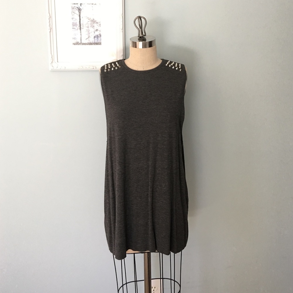 Glamorous brand grey tunic with silver studs