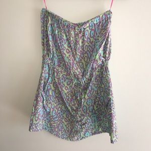 Drawstring waist dress! Not a romper. 100% silk.