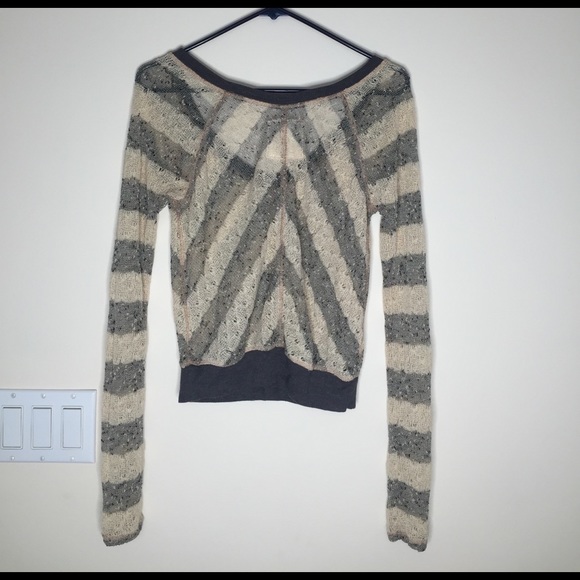 free people see through striped sweater - Picture 2 of 2