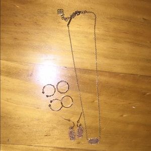Rose gold Kendra Scott set