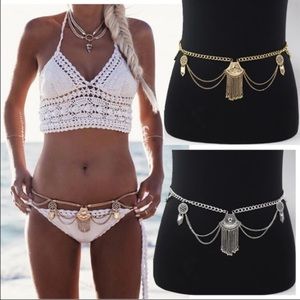 2 waist chained 1 silver 1 gold