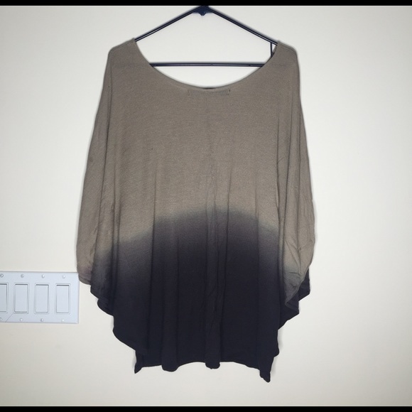 ombré poncho sweater - Picture 3 of 3