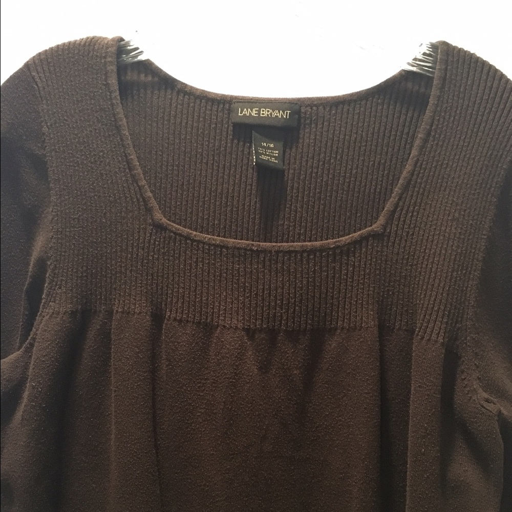 3/4 length Brown Lane Bryant sweater