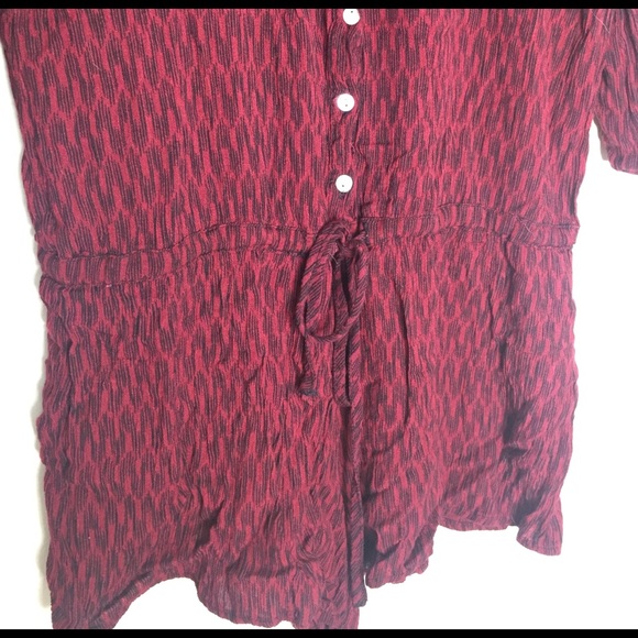 button up 3/4 sleeve romper - Picture 3 of 3