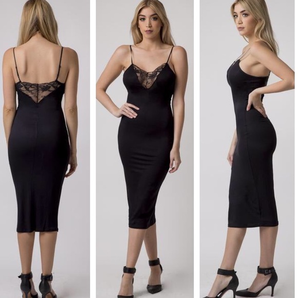 Flirty Lace V- Neck Dress - Picture 1 of 1