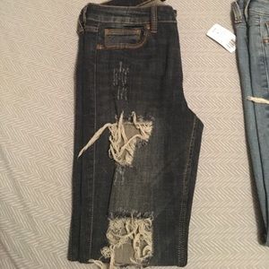 Dark denim jeans