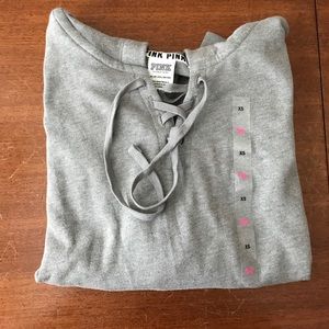 PINK Cross Tie Pullover
