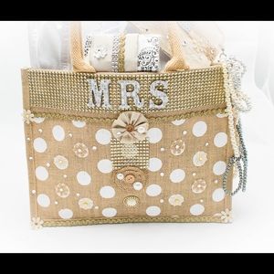 👜👜❤️Burlap bridal/Woman's tote 👜