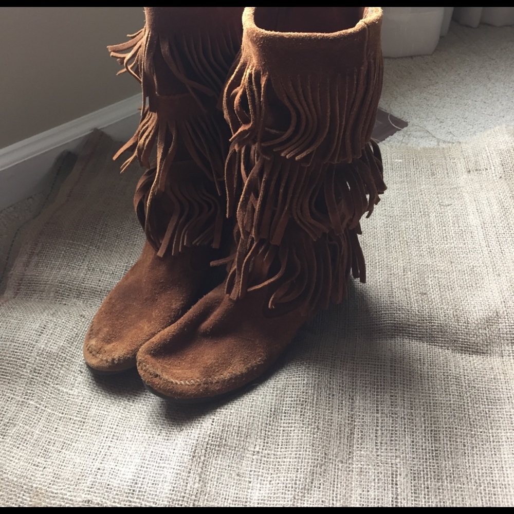 Fun fringe boots