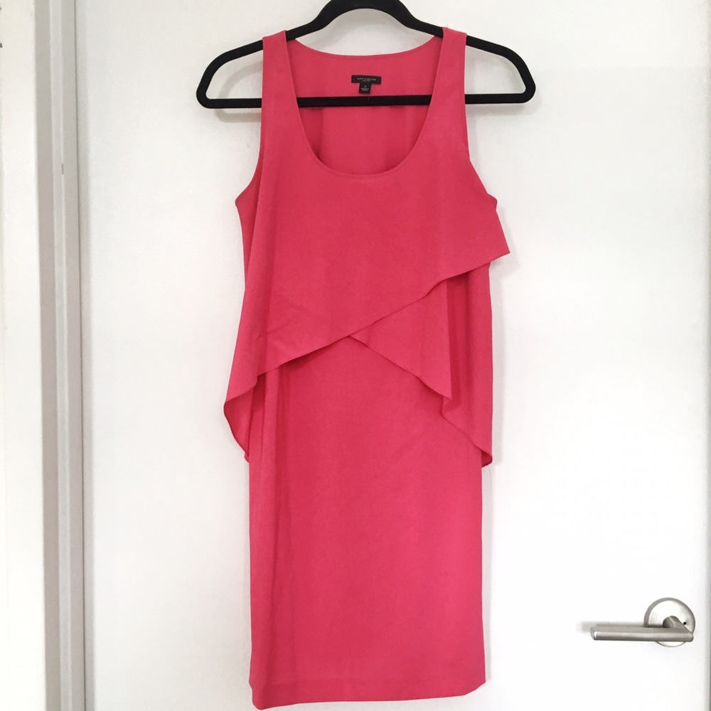 Pink Tiered Sheath Dress