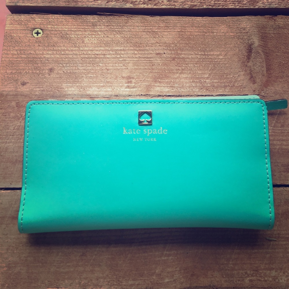 Tiffany Blue Kate Spade snap wallet